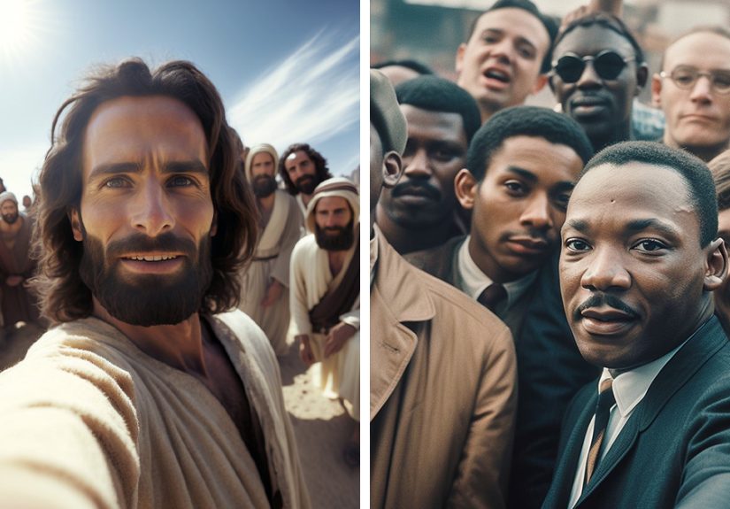 AI Time Traveller: Artist Shows How Iconic People From The Past Would Take Their Selfies (28 Pics)