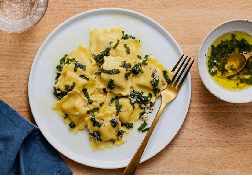 Brown Butter Sage Sauce with Garlic and Fresh Sage