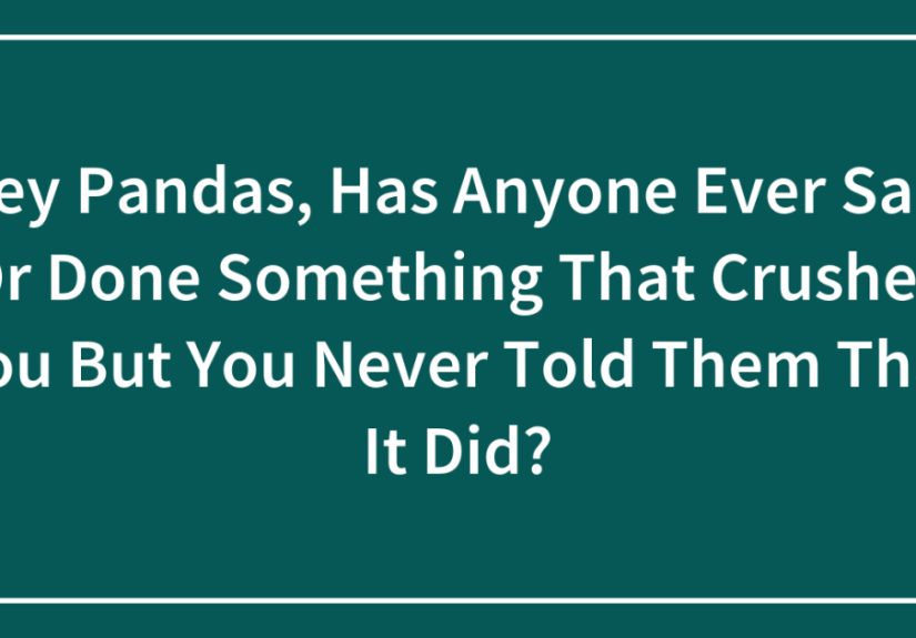 Hey Pandas, Has Anyone Ever Said Or Done Something That Crushed You But You Never Told Them That It Did?