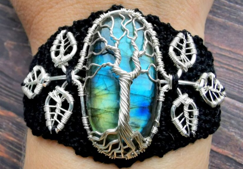 I Made A Tree Bracelet By Combining My Two Passions, Wire Wrapping And Crocheting