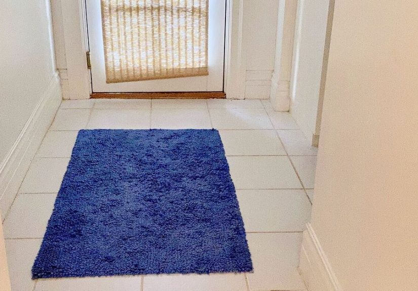 Stenciling a Tile Bathroom Floor