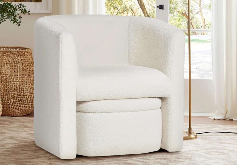 This Luxe Chair With a Storage Ottoman Is 50% Off at Wayfair