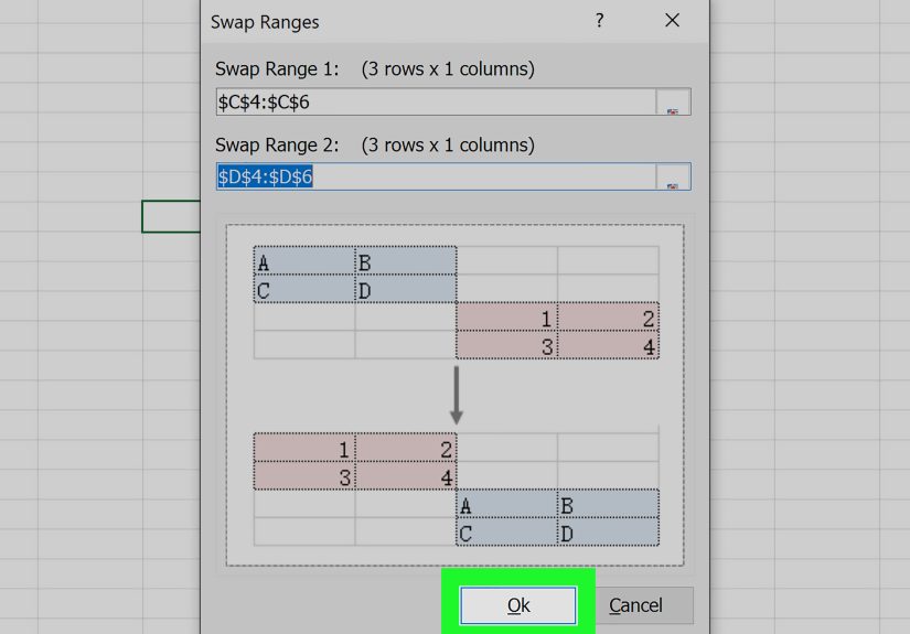 3 Ways to Switch Cells in Excel