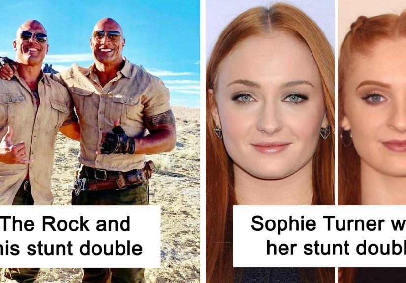 40 Actors With Their Stunt Doubles Who Look Exactly Like Them