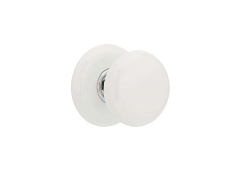 Emtek Ice White Door Knob Set