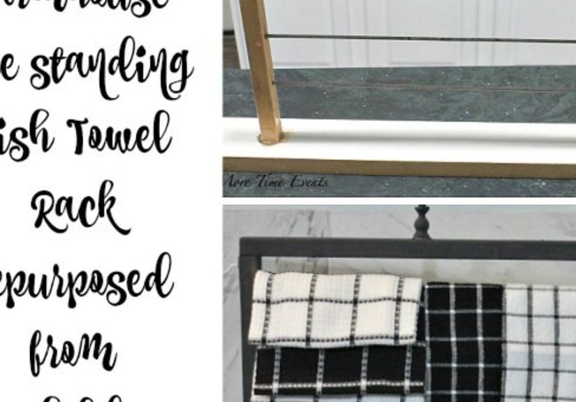 Farmhouse Free-Standing Dish Towel Rack