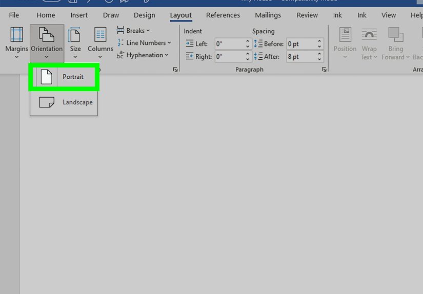 How to Change a Page to Landscape Mode in Microsoft Word