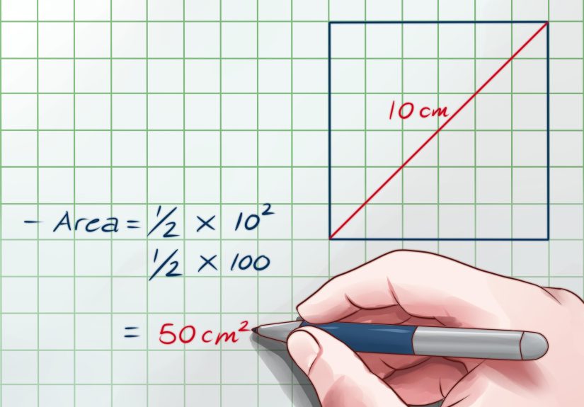 How to Find the Area of a Square Using the Length of its Diagonal