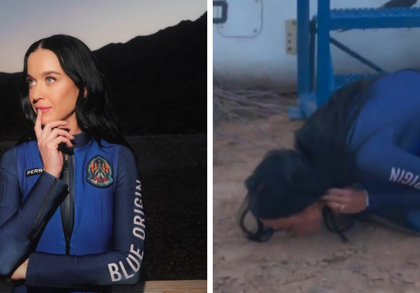 Katy Perry Brutally Mocked For Kissing Ground Upon Return To Earth After 11-Minute Space Trip