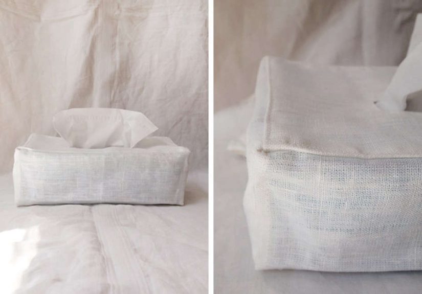 Linen Tissue Cover White
