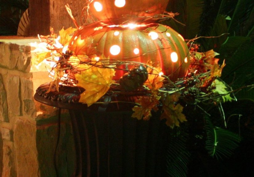 My first Fall Porch installment...Pumpkin Topiary