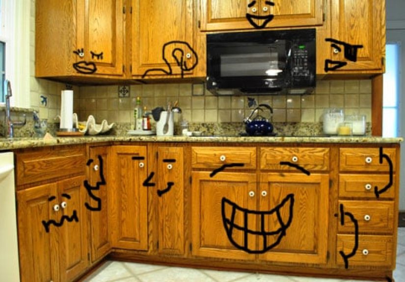 Our Kitchen Cabinet Knobs Are Eyeballs