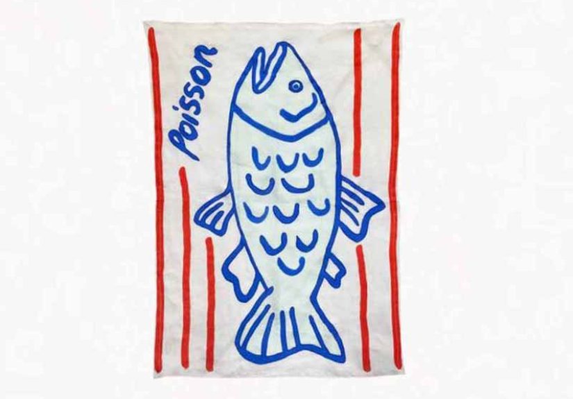 Poisson Tea Towel