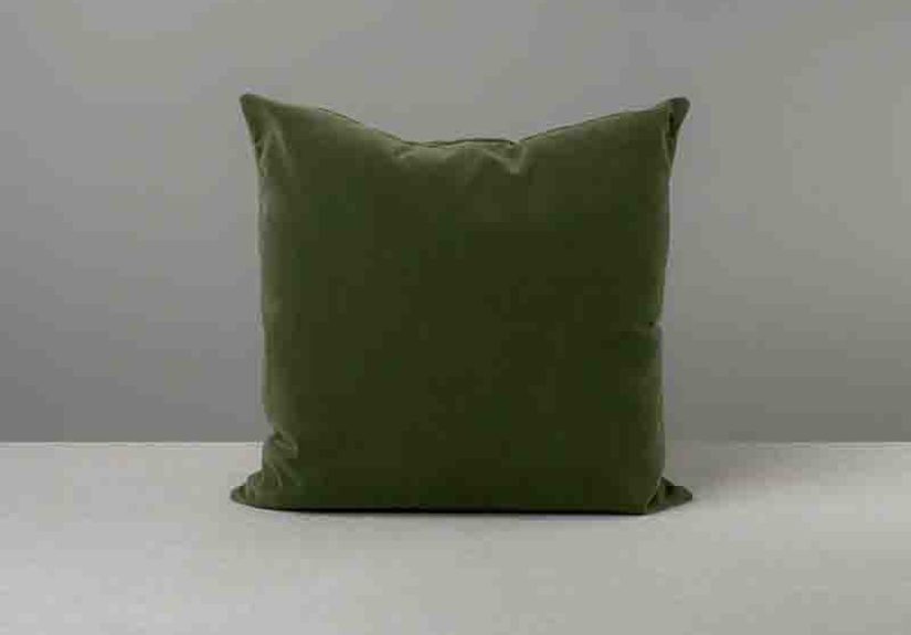 Square Kip Cushion in Intelligent Velvet