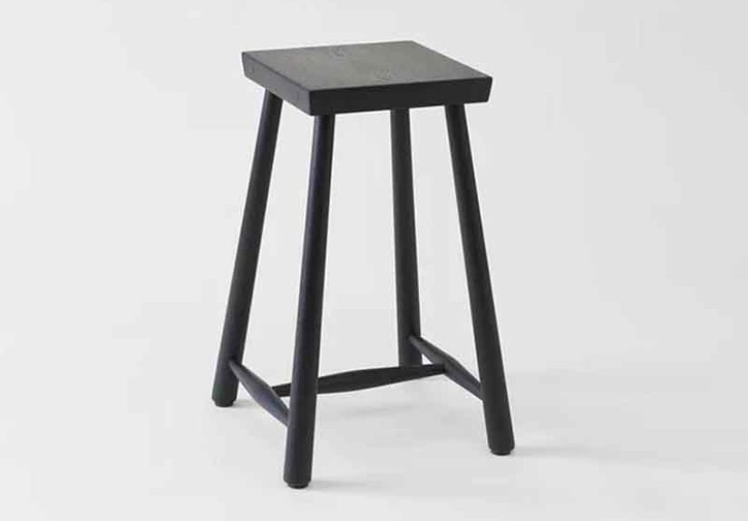 Black Low Rung Counter Stool