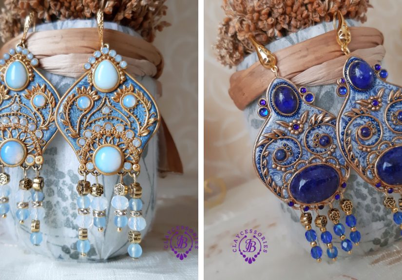 Earrings Made In The Style Of Russian Traditional Headwear