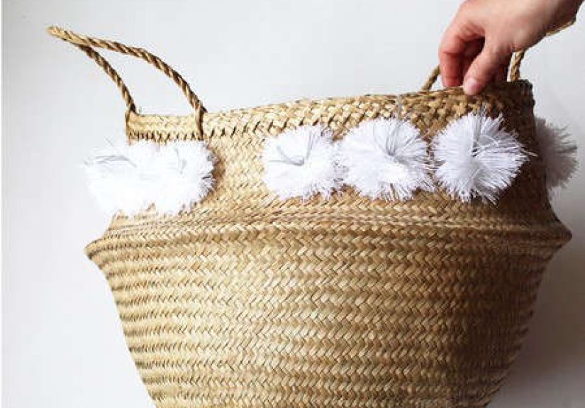 Eliza Gran Pom Pom Basket - Large