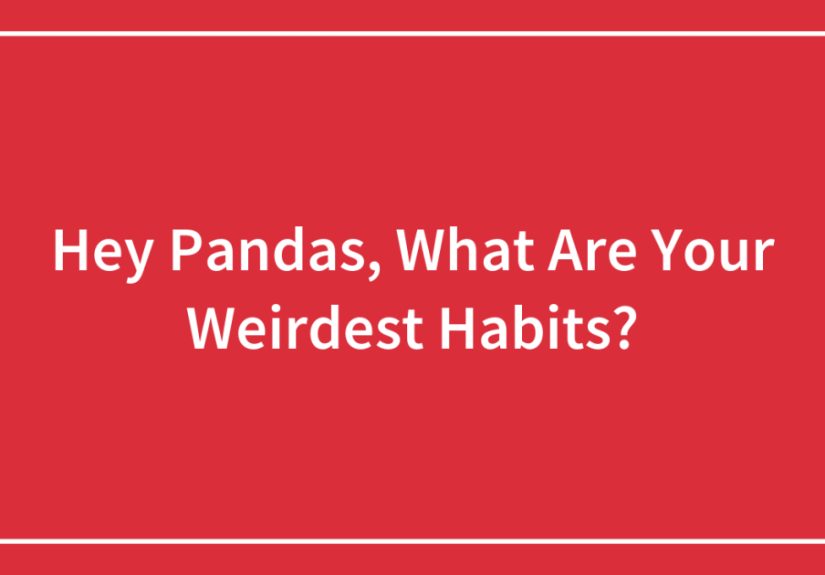 Hey Pandas, What Are Your Weirdest Habits?