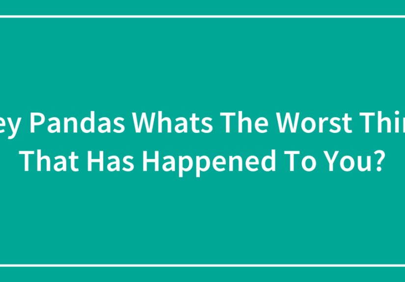 Hey Pandas Whats The Worst Thing That Has Happened To You?