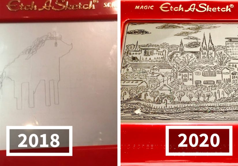 I Can Draw On The Etch-A-Sketch Better Than I Can On Paper (19 Pics)