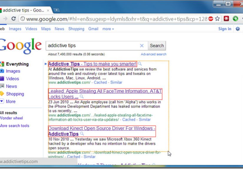Open Multiple Links At The Same Time With LinkClump For Chrome