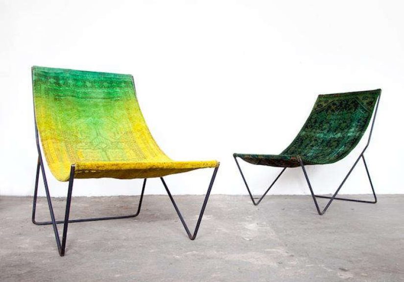 Overdyed Rug Sling Chairs