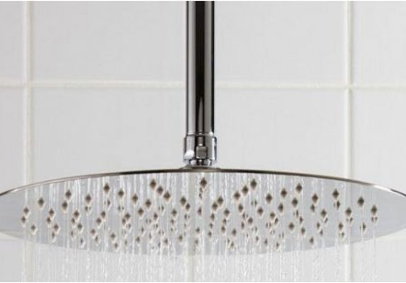 Beveled Round Rainfall Shower Head