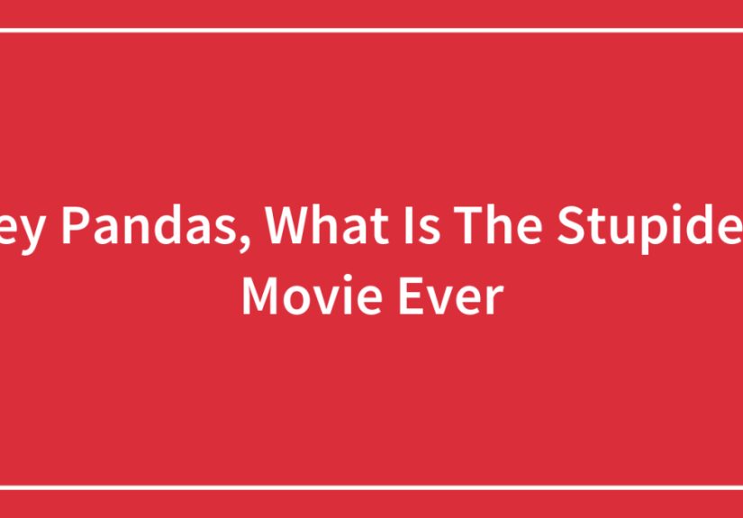 Hey Pandas, What Is The Stupidest Movie Ever