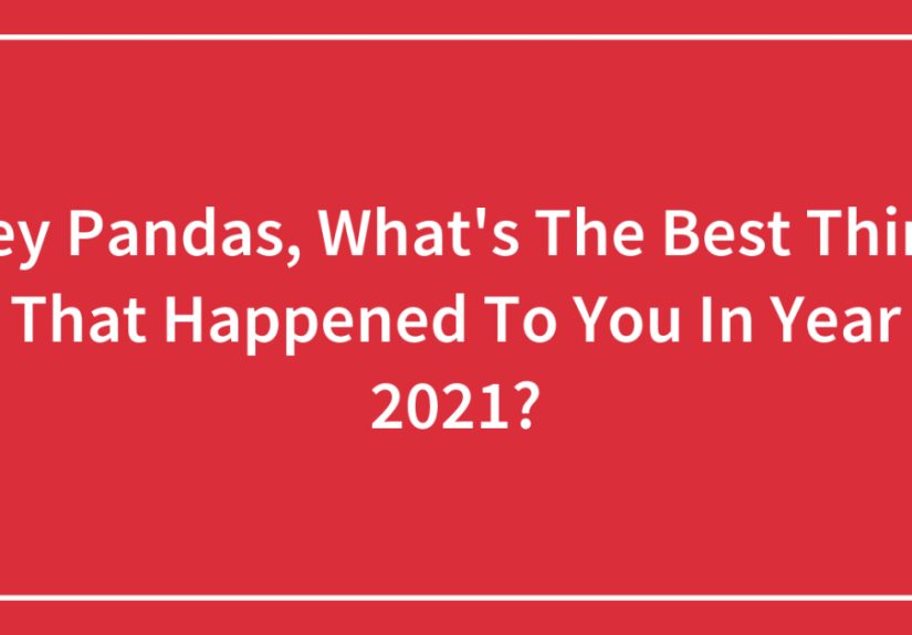 Hey Pandas, What’s The Best Thing That Happened To You In Year 2021?