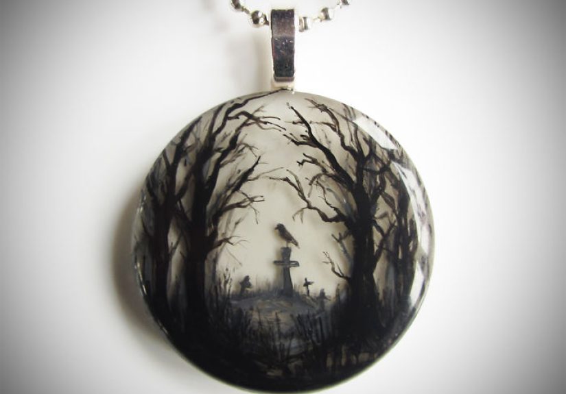 I Paint Miniature Scenes With Pins And Tiny Brushes In Resin.