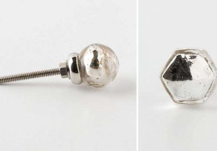 Mirrored Cabinet Pulls for a Quick Dash of Glamor