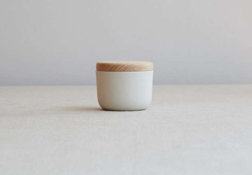 Mr & Mrs Oak Lidded Sugar Box